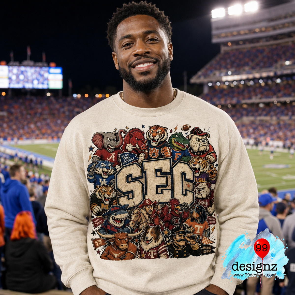SEC Mascot Collage PNG, Southern College Football Game Day Digital Download