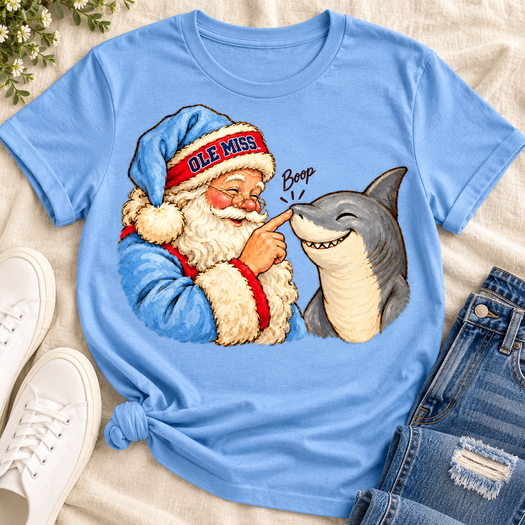 Ole Miss Santa Boop PNG | Landshark Christmas Sublimation Design