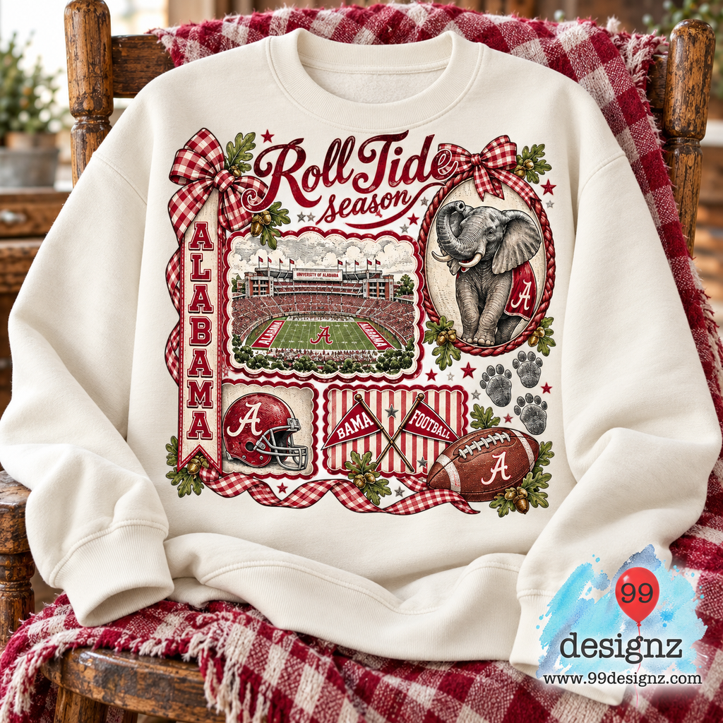 Roll Tide Season Alabama Football Fan PNG Digital Download