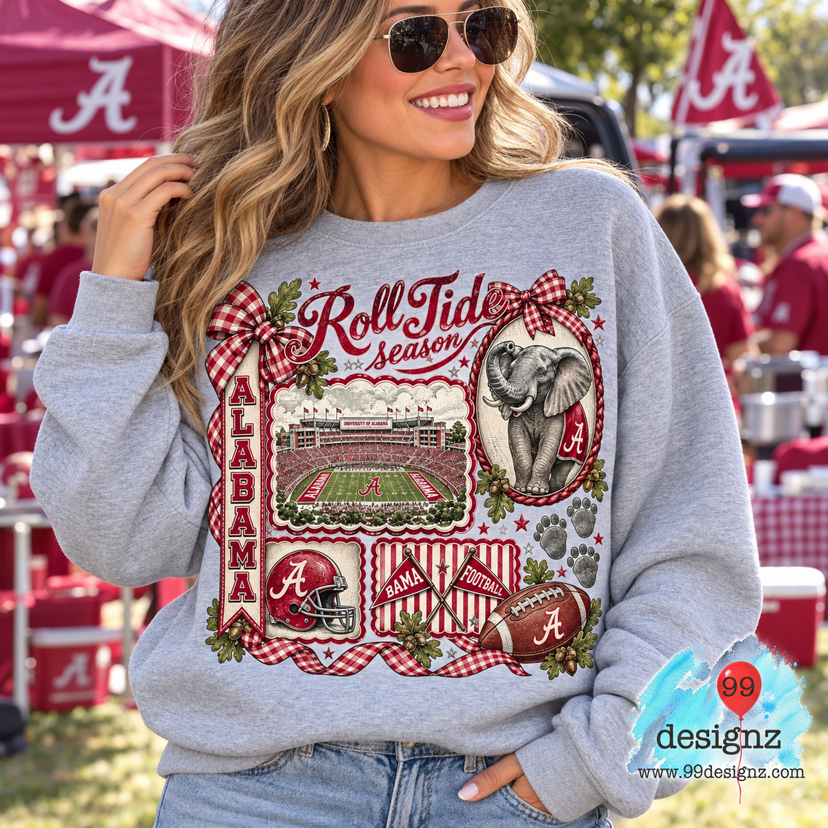 Roll Tide Season Alabama Football Fan PNG Digital Download