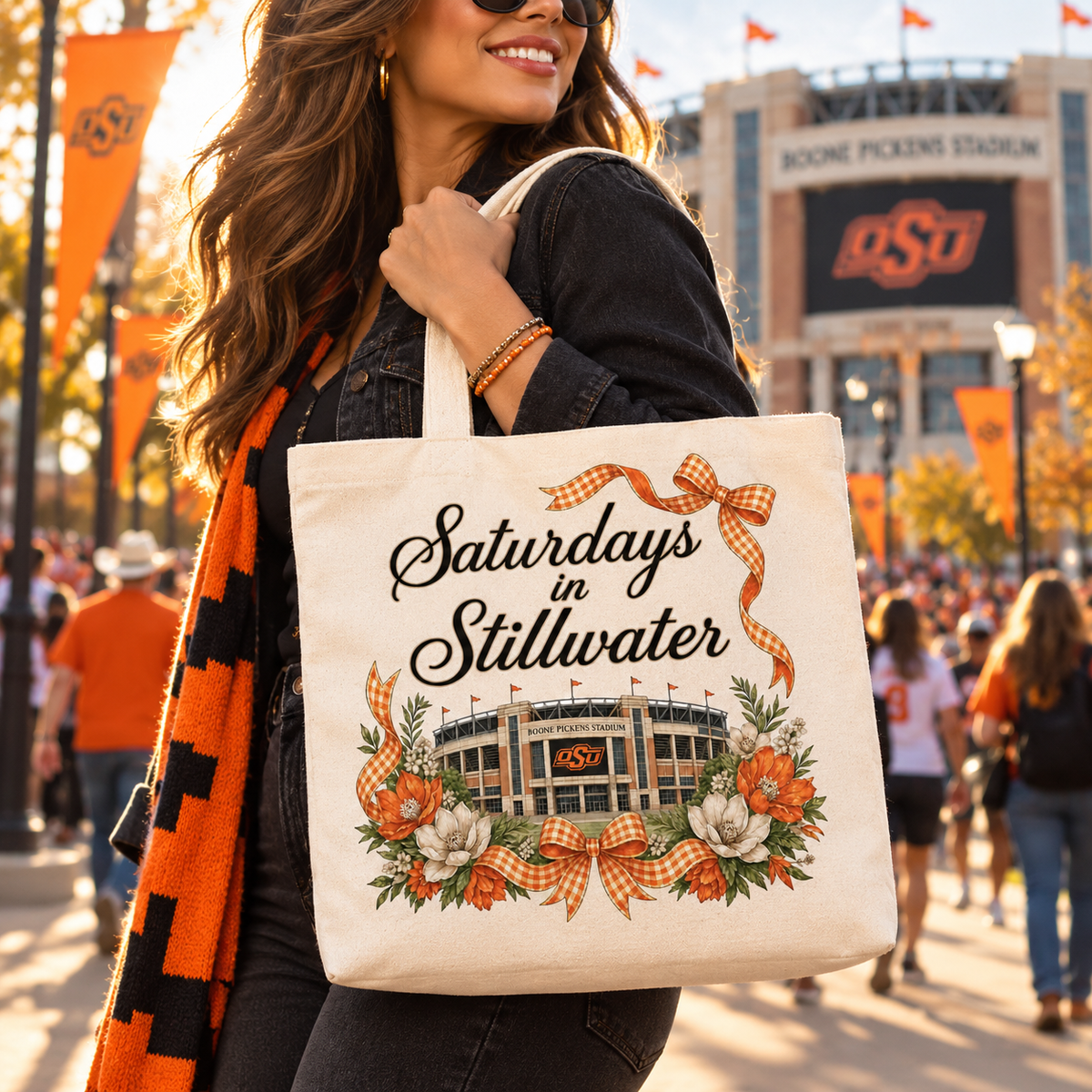 Saturdays in Stillwater PNG – Oklahoma State Game Day Sublimation Design