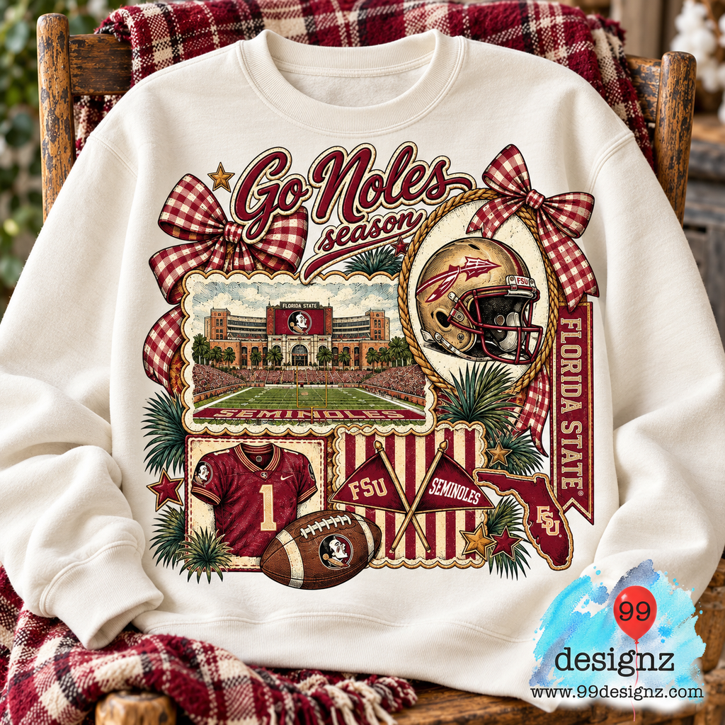 Go Noles Season Florida State Football Fan PNG Digital Download