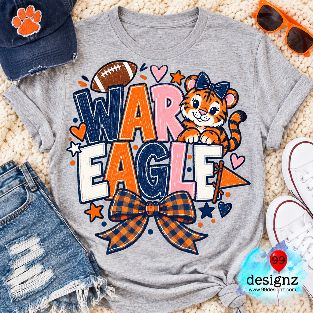 War Eagle PNG Digital Download | Game Day Shirt Design