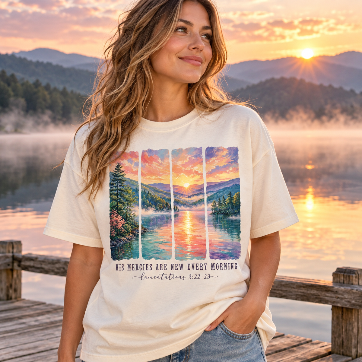 His Mercies Are New Christian PNG Digital Download | Faith Design