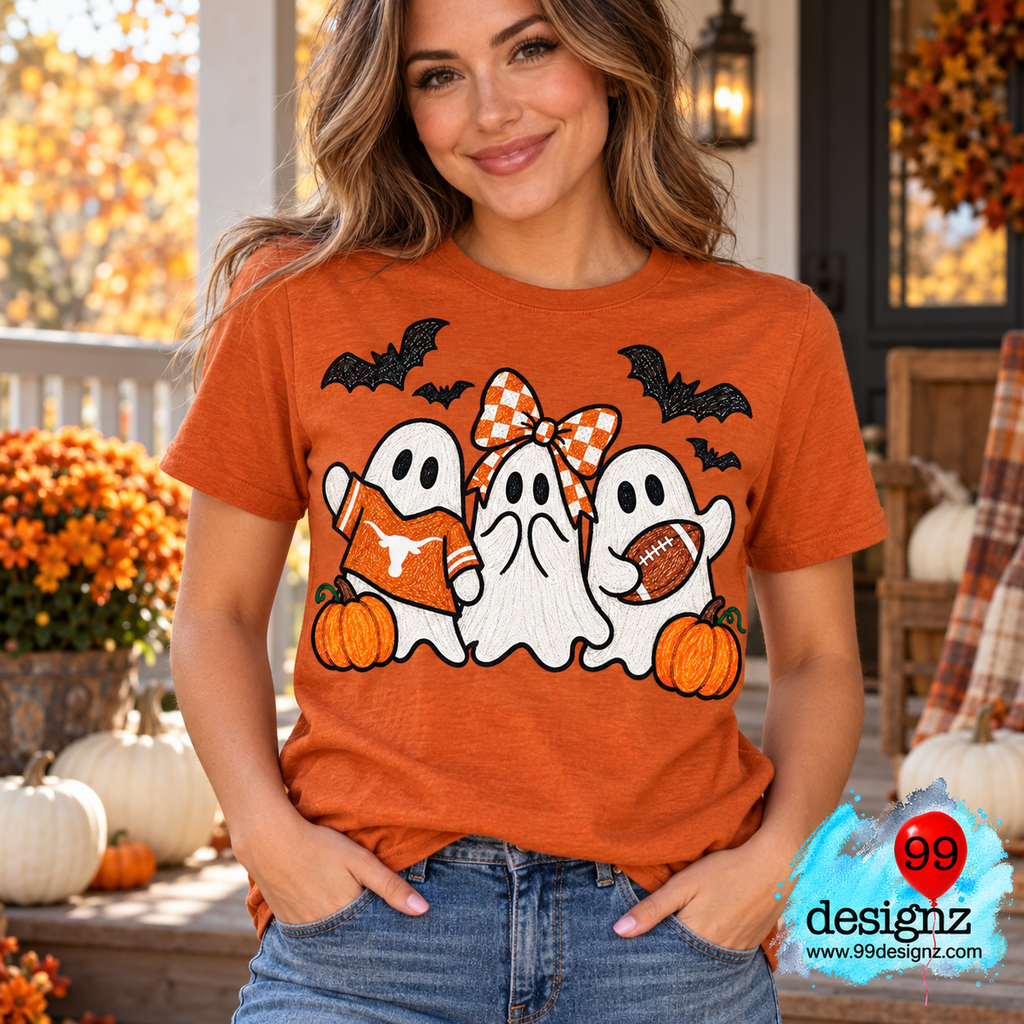 Longhorns Ghost Halloween Digital Design | Digital Download