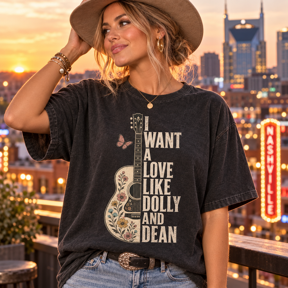 Love Like Dolly and Dean PNG – Country Music Sublimation Design