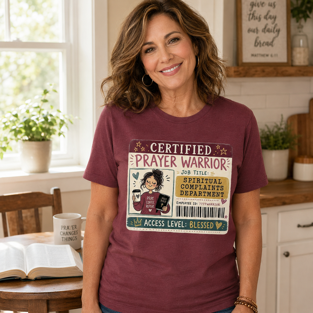 Certified Prayer Warrior PNG – Faith Sublimation Design | DTG | HTV | Digital Download