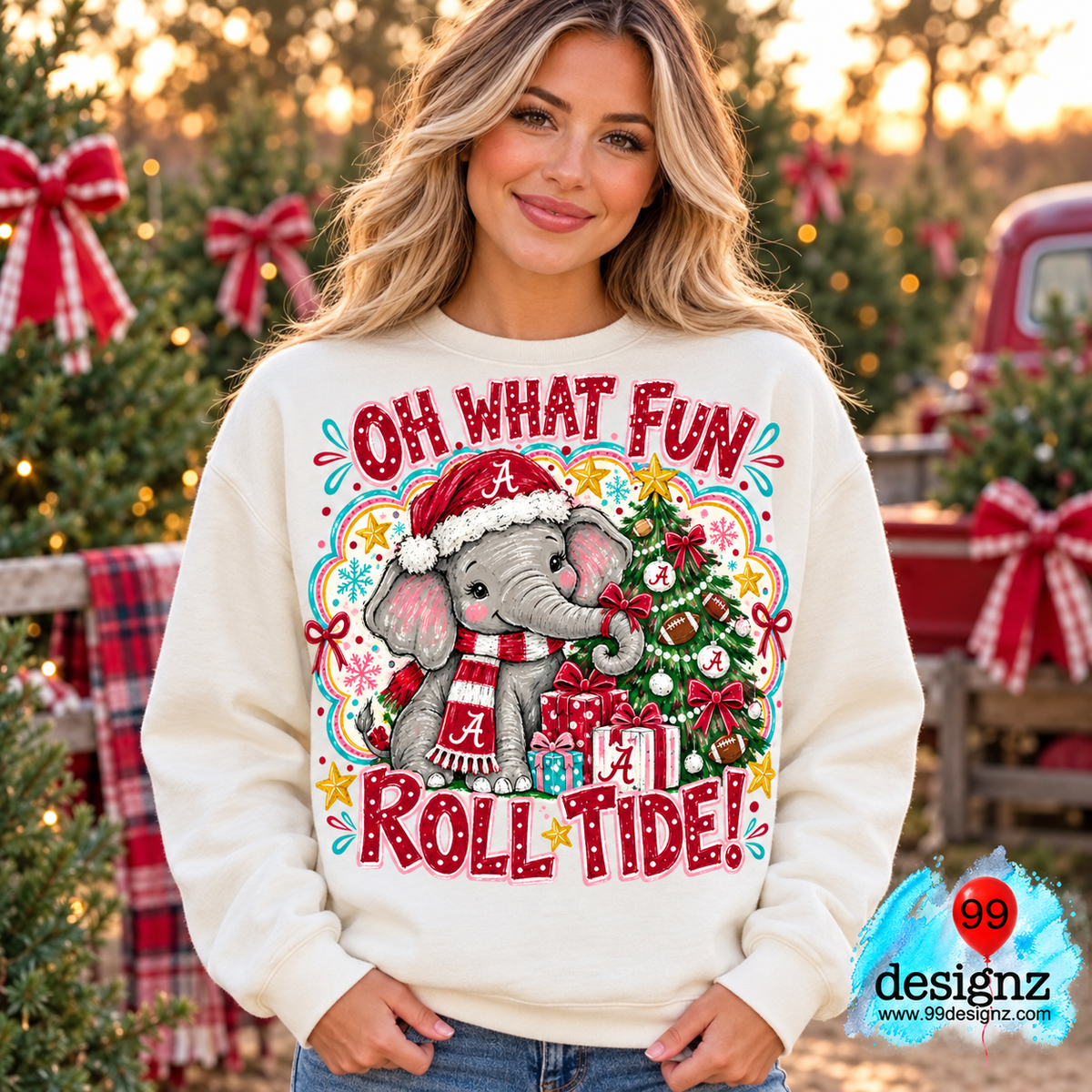 Oh What Fun Roll Tide Christmas Digital Design | Digital Download