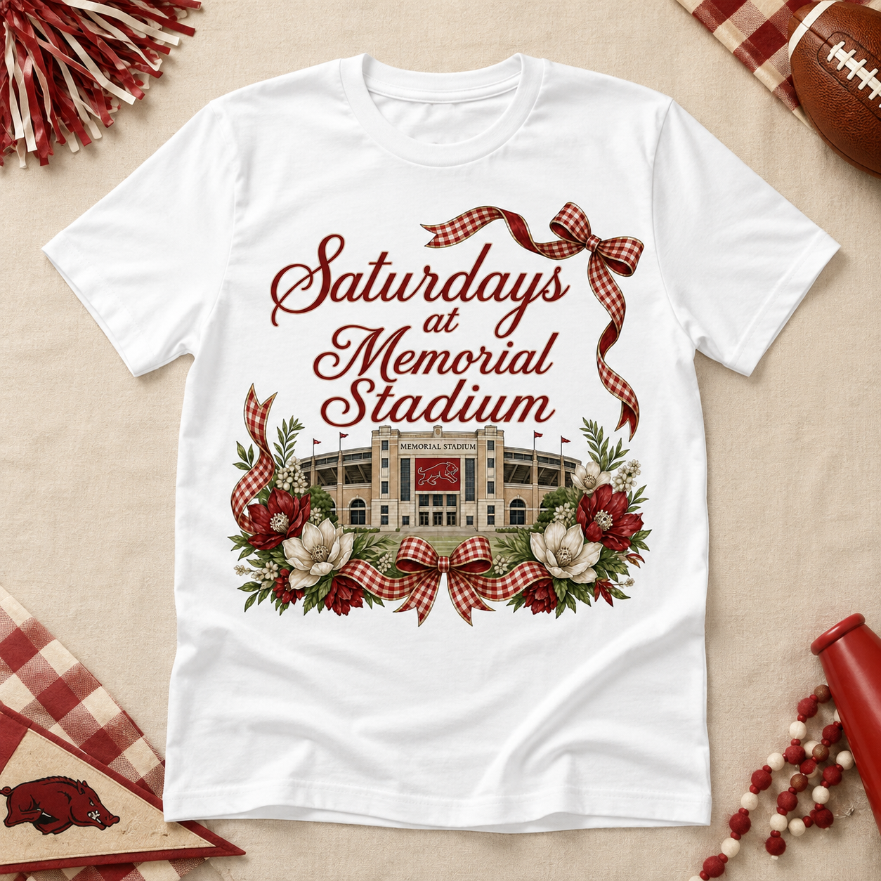 Saturdays at Memorial Stadium PNG – Nebraska Huskers Game Day Design