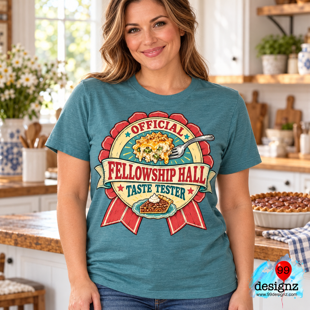 Official Fellowship Hall Taste Tester PNG | Funny Church Potluck Design
