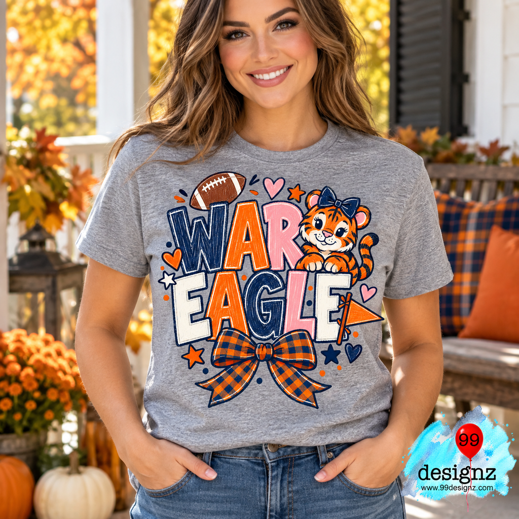 War Eagle PNG Digital Download | Game Day Shirt Design
