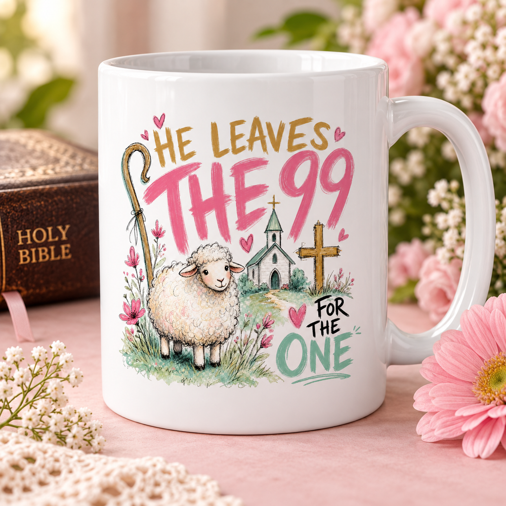 He Leaves the 99 for the One Christian PNG Digital Download | Faith Design