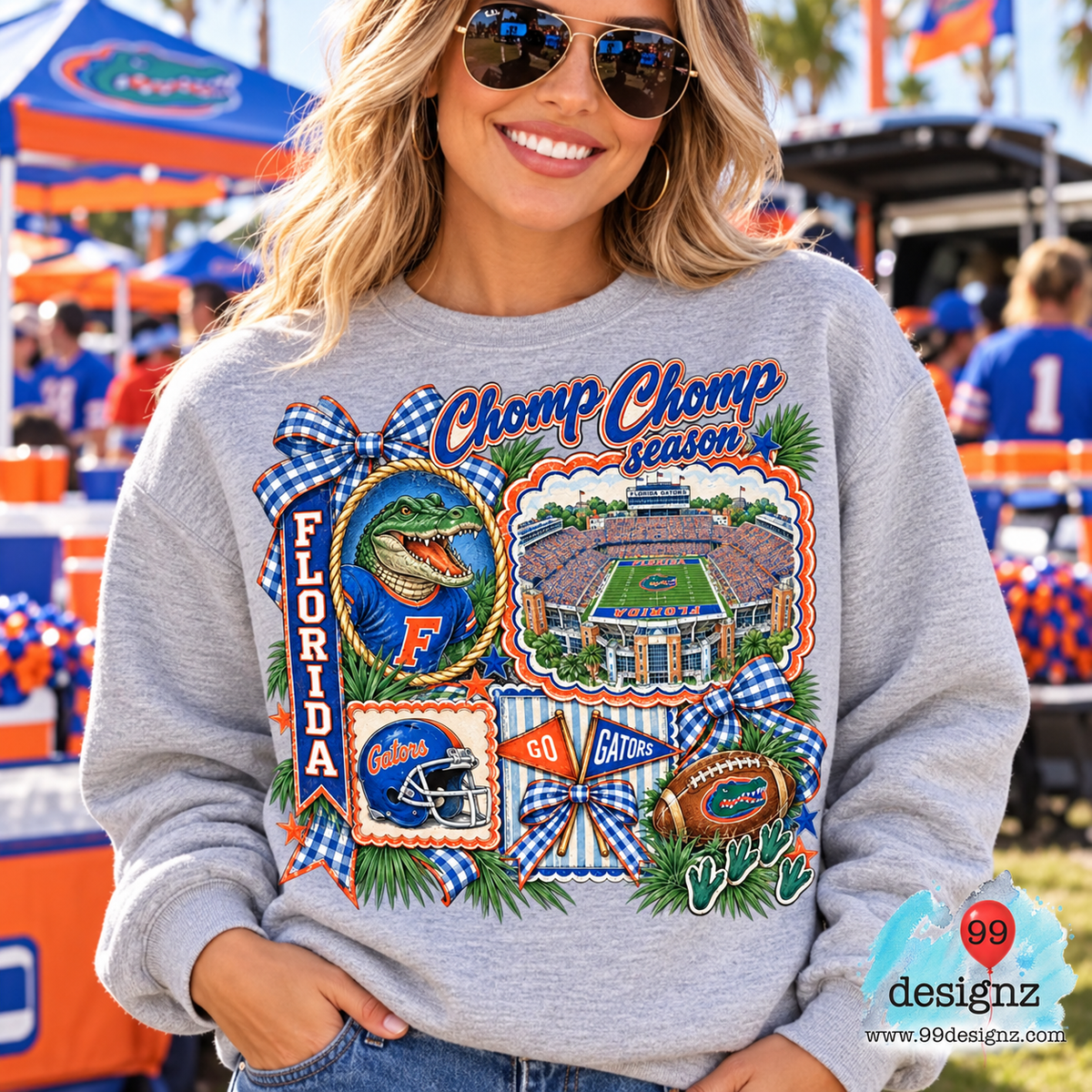Florida Gators Chomp Chomp Football Fan PNG Digital Download