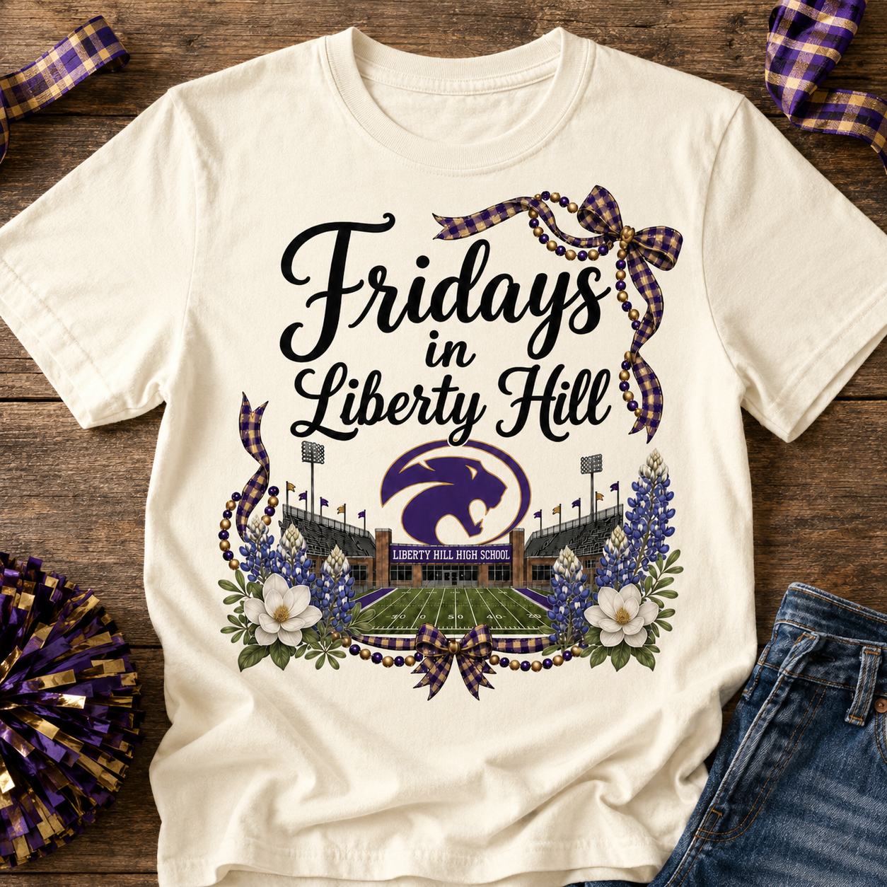 Fridays in Liberty Hill Panthers PNG – Texas High School Football Sublimation Design