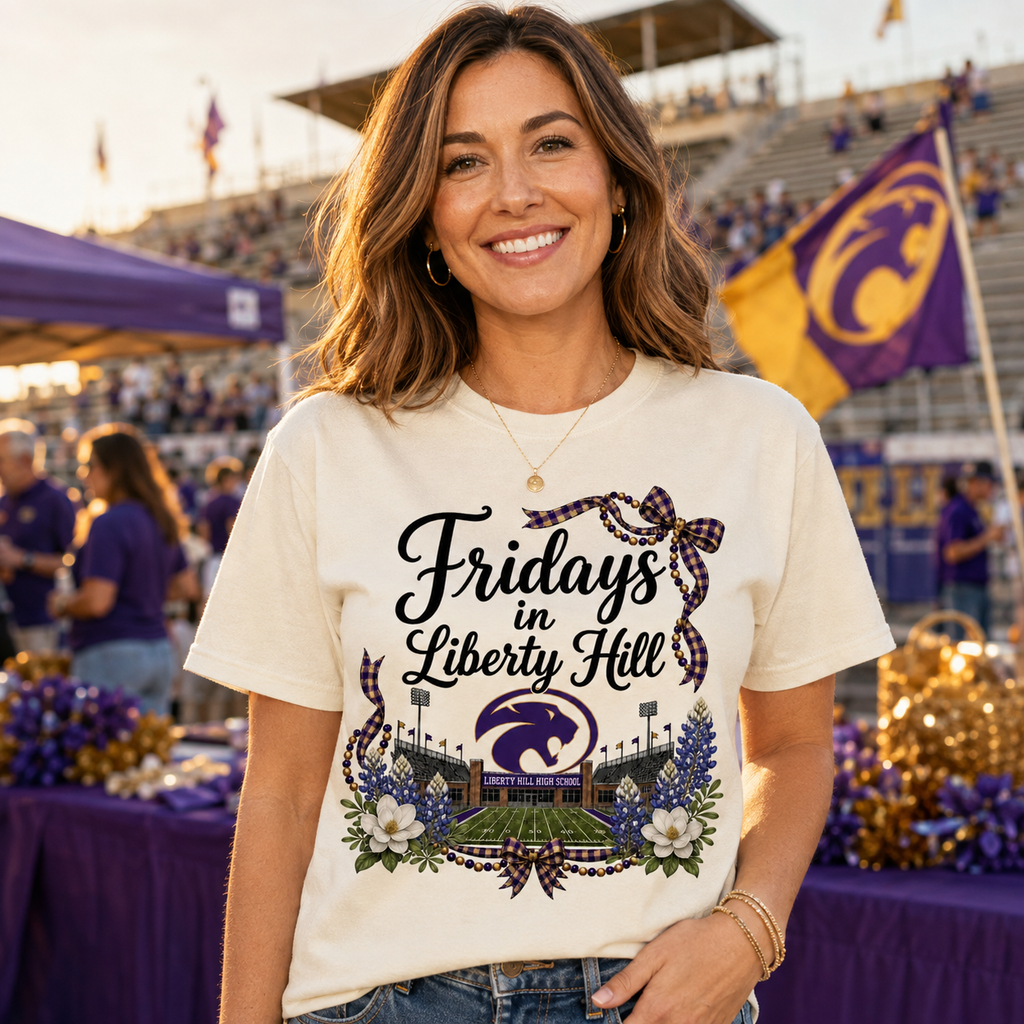 Fridays in Liberty Hill Panthers PNG – Texas High School Football Sublimation Design