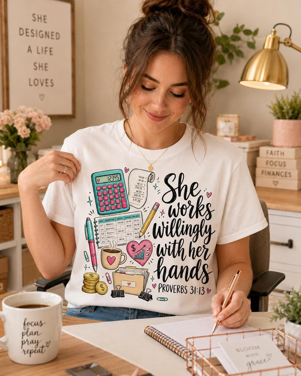 Christian Accountant PNG, Proverbs 31:13 Scripture Design (Digital Download)