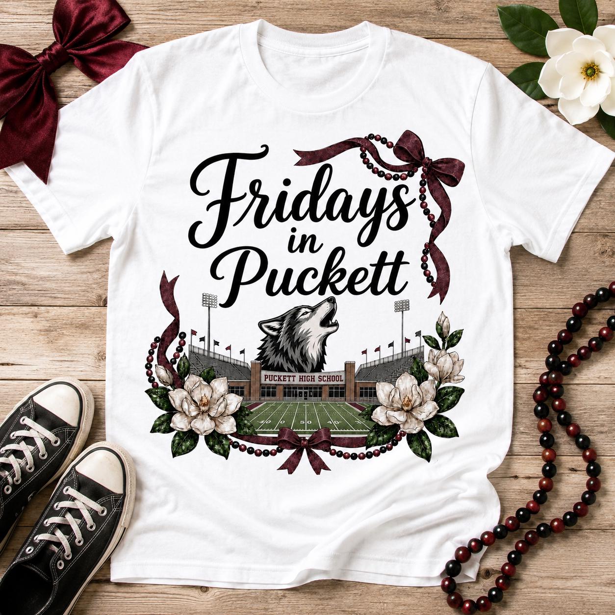 Puckett Wolves Football PNG, Maroon Black Game Day Design (Digital Download)