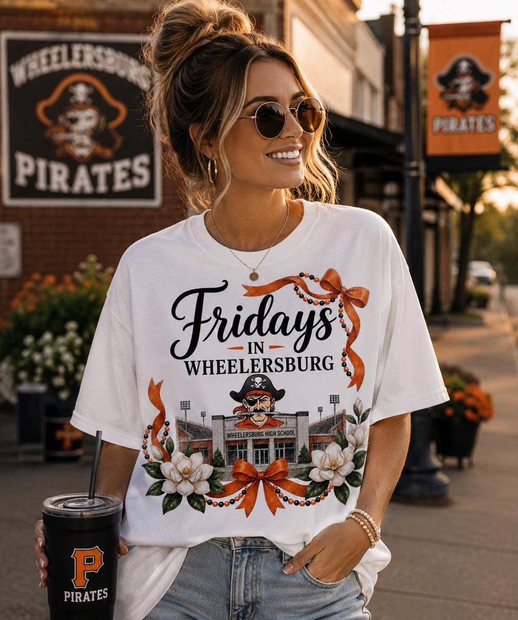 Wheelersburg Pirates Football PNG, Game Day Sublimation Design (Digital Download)