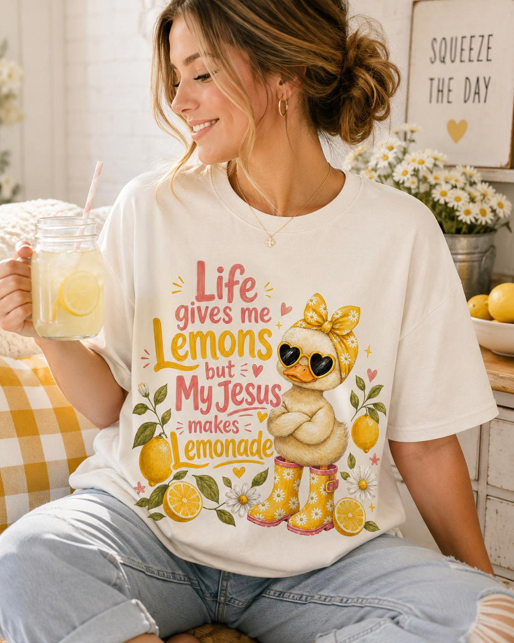 Christian Duck Lemonade PNG, Faith Summer Sublimation Design (Digital Download)