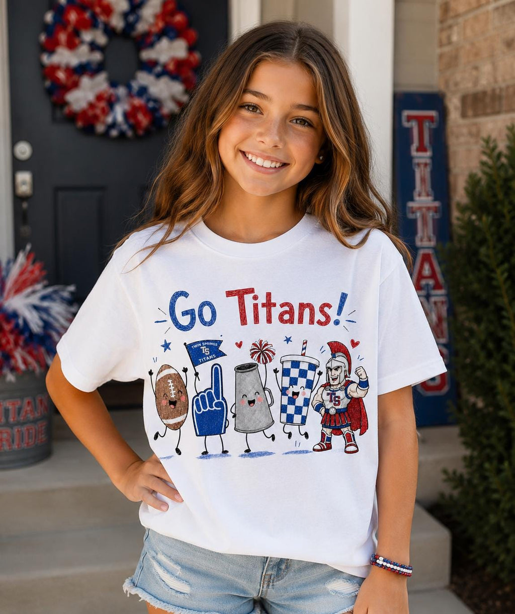 Go Titans PNG, Twin Springs Football Mascot Sublimation Design (Digital Download)