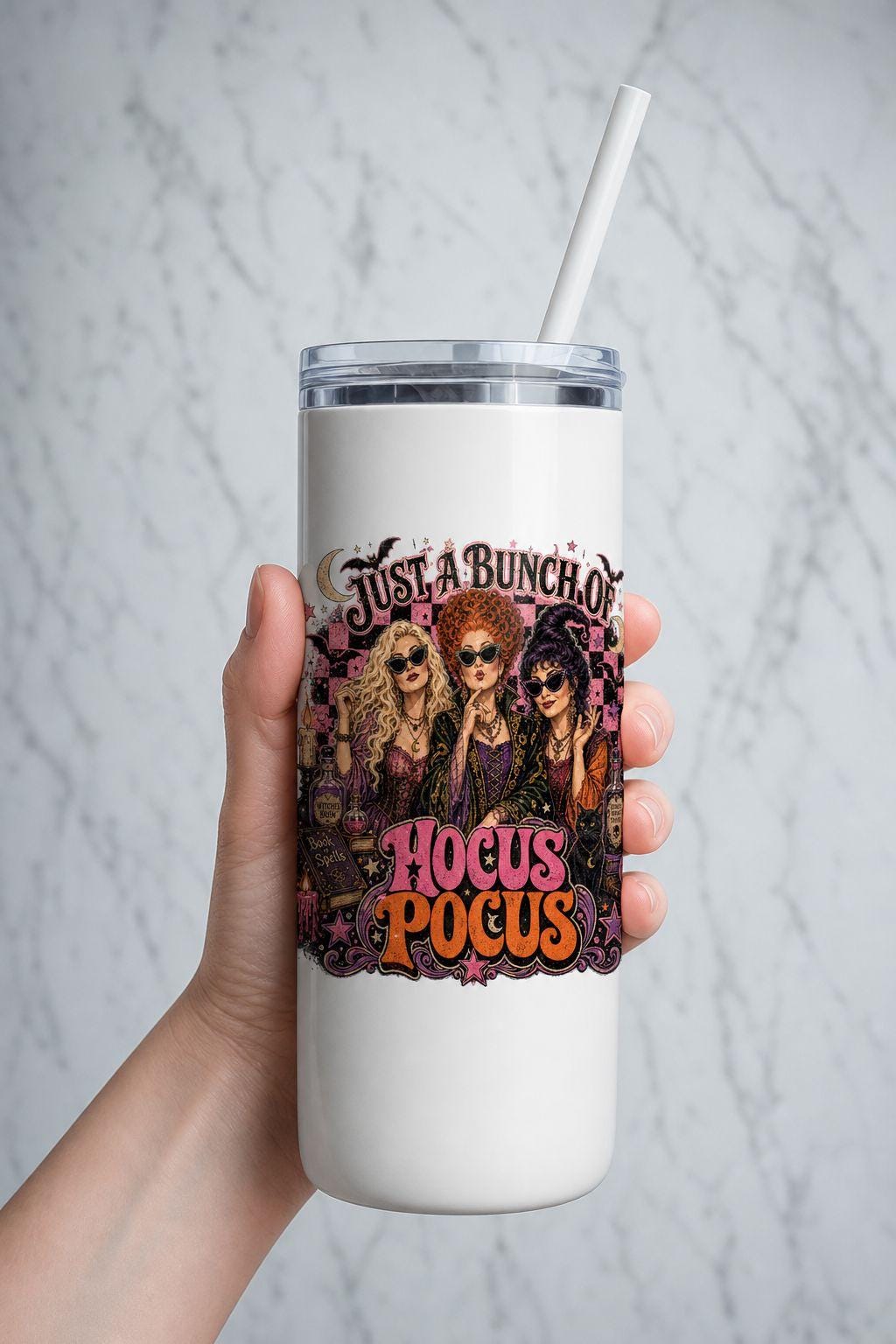 Hocus Pocus PNG – Just a Bunch of Hocus Pocus | Retro Witch Sisters Halloween Design | Digital Download