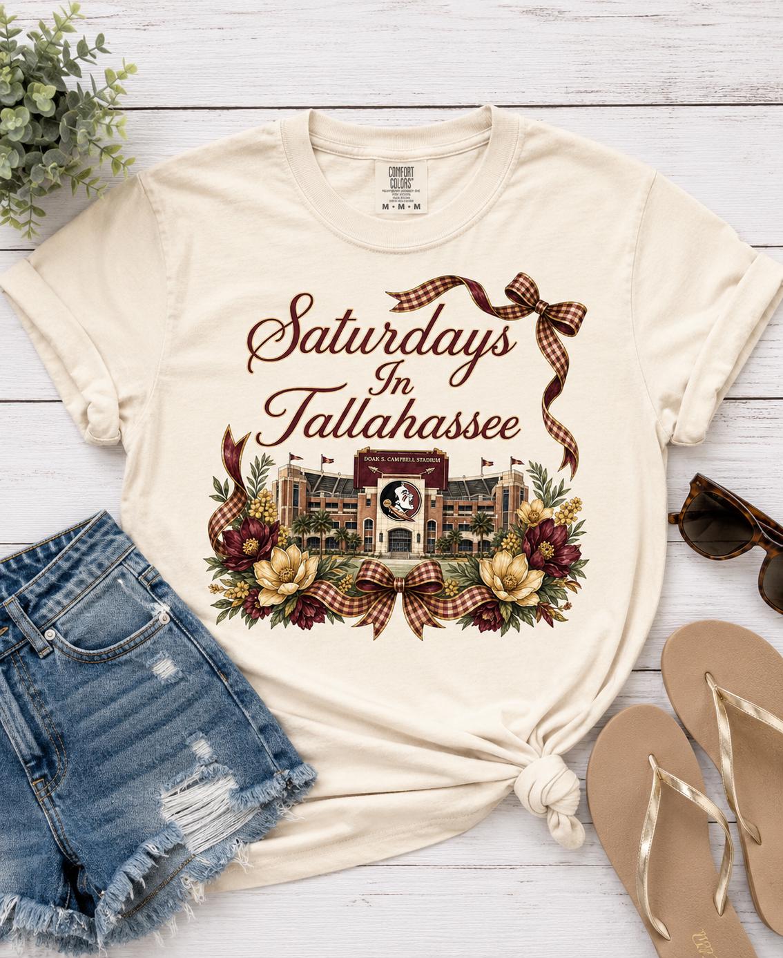 Saturdays in Tallahassee PNG | FSU Football Stadium Floral Graphic (Digital Download)