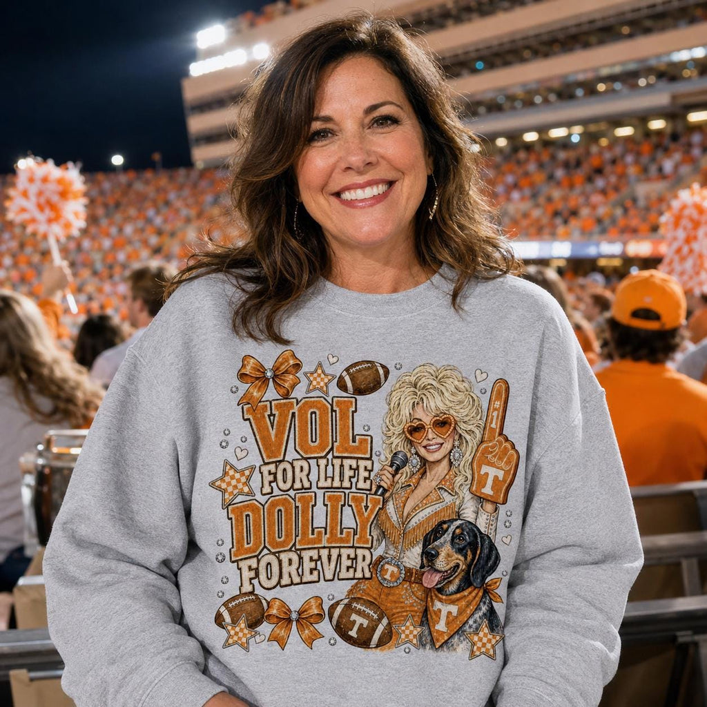Dolly Vols PNG, Vol for Life Dolly Forever, Tennessee Football PNG, Orange Game Day Sublimation Download