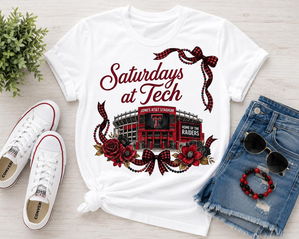 Saturdays at Tech PNG | Jones AT&T Stadium Floral Design (Digital Download)