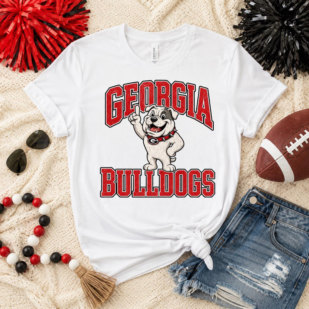 Georgia Bulldogs Vintage Football Design, Retro Mascot, Game Day (Digital Download)