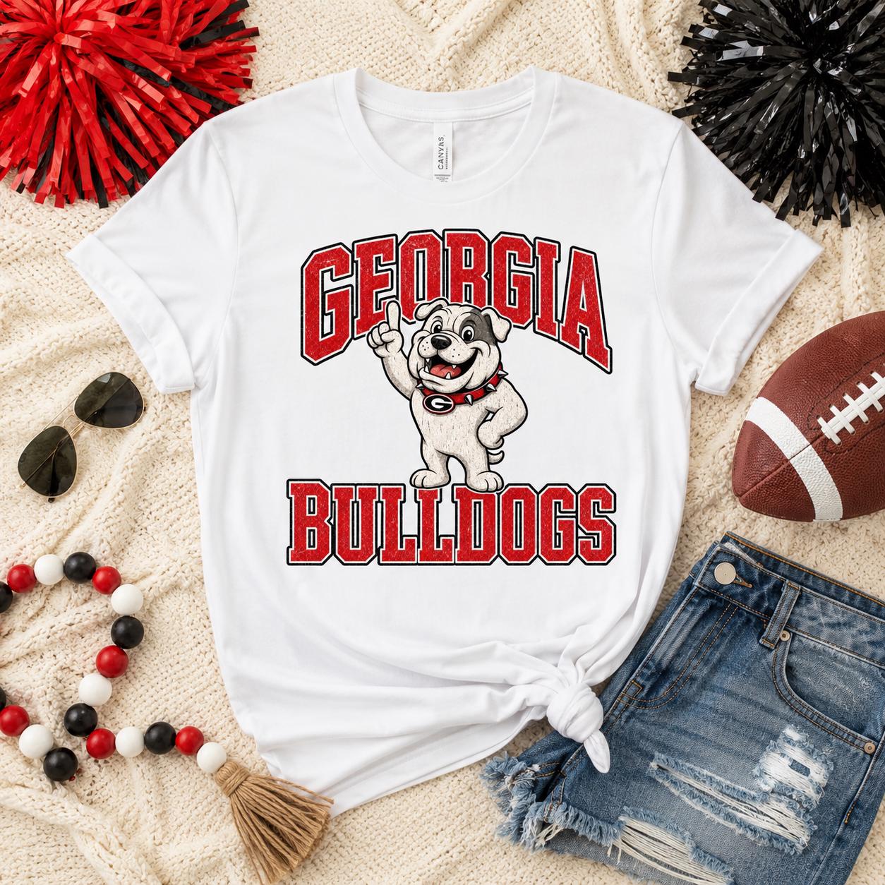 Georgia Bulldogs Vintage Football Design, Retro Mascot, Game Day (Digital Download)