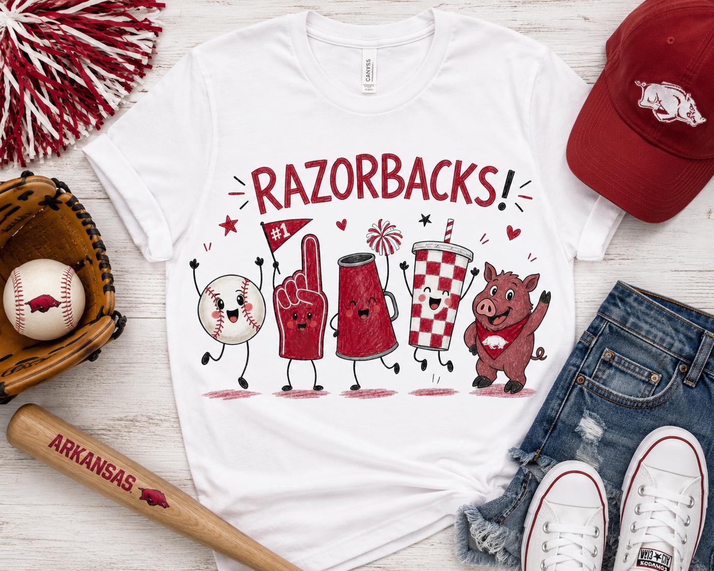Razorbacks Baseball PNG, Game Day Shirt Design, Mascot Sublimation (Digital Download)