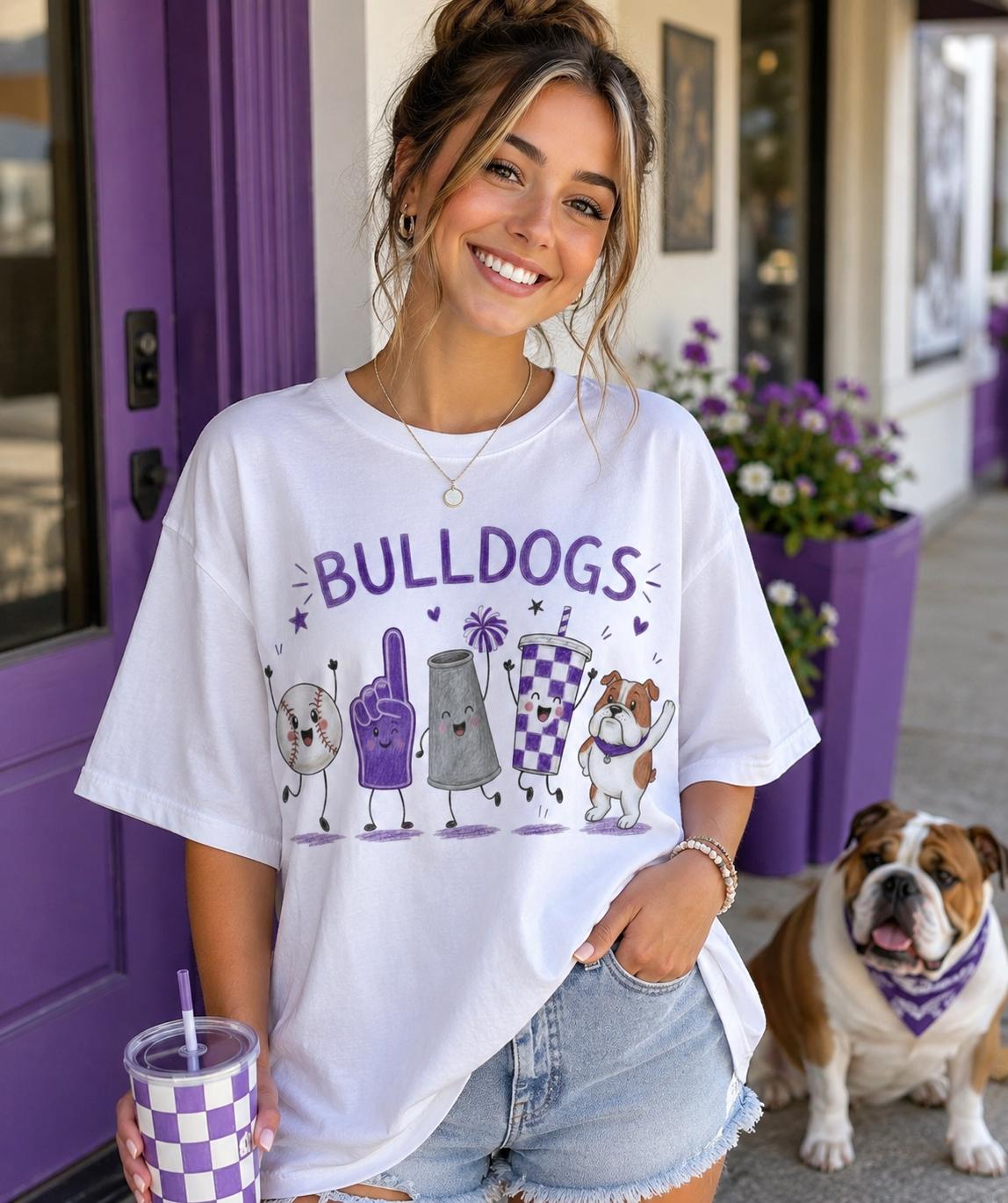 Bulldogs Baseball PNG, School Spirit Mascot, Game Day Design (Digital Download)