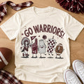 Go Warriors PNG, HV Football Game Day Design, Maroon White School Spirit Sublimation, Warrior Mascot Digital Download