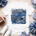 Detroit Lions PNG, Lions Football PNG, Detroit Game Day Design, Blue Silver Football Mom Sublimation Download