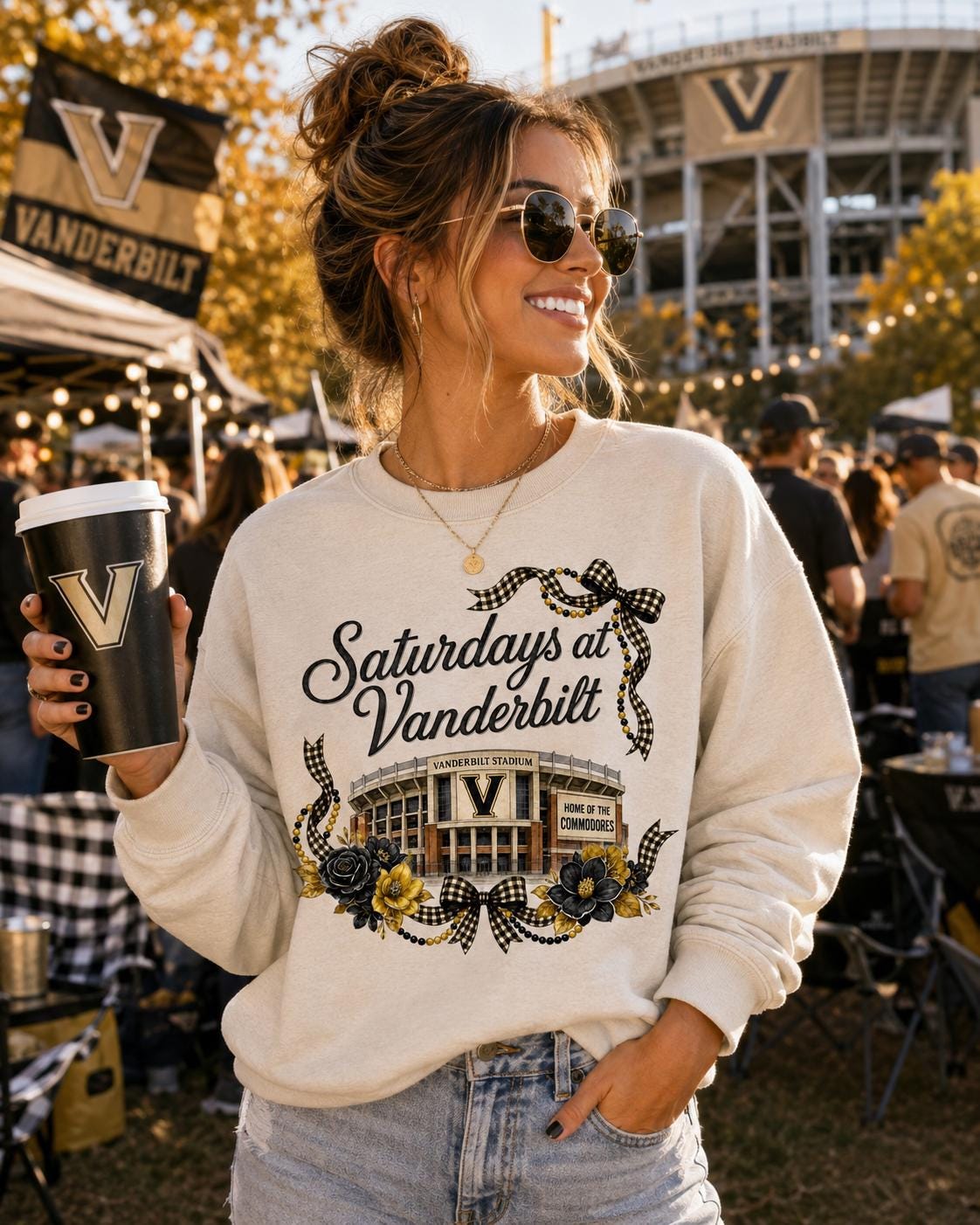 Vanderbilt Stadium PNG | Commodores Football Game Day Design (Digital Download)
