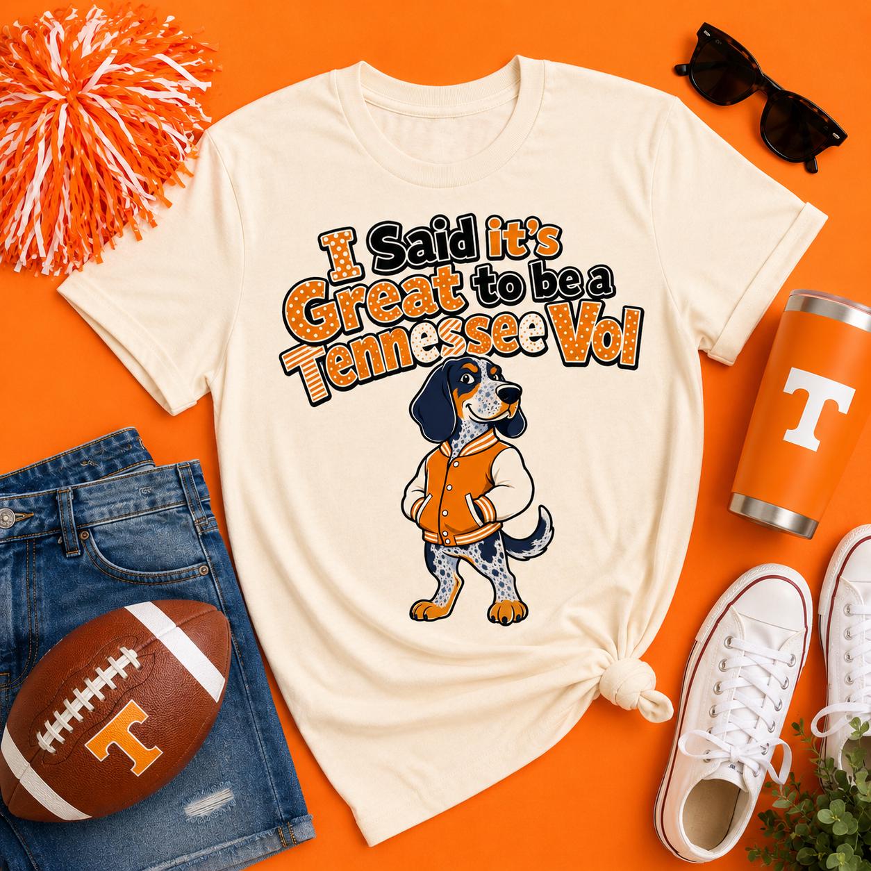 Tennessee Vol Football Dog PNG | Game Day Sublimation Design (Digital Download)