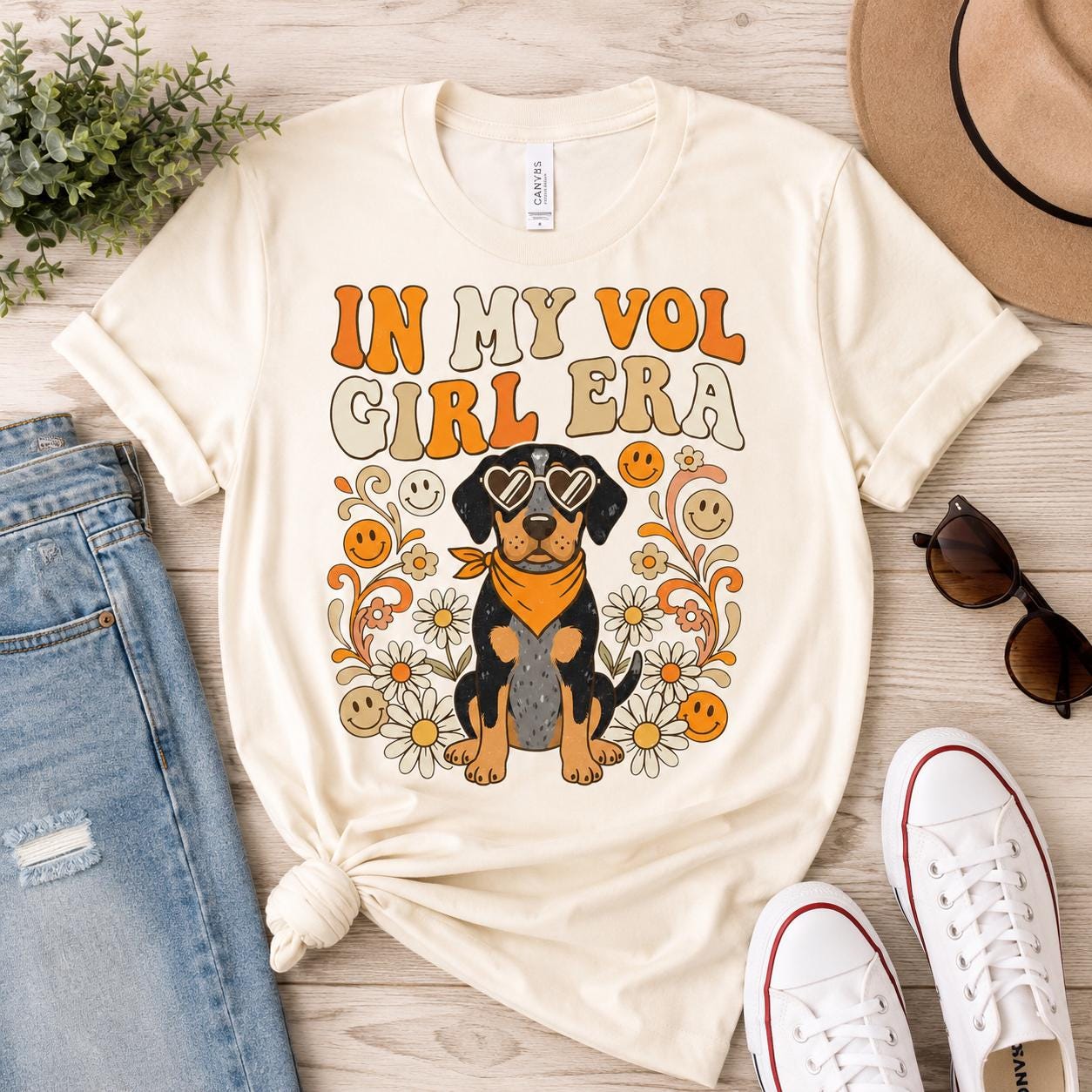 Vol Girl Era Dog PNG | Retro Football Season Design (Digital Download)