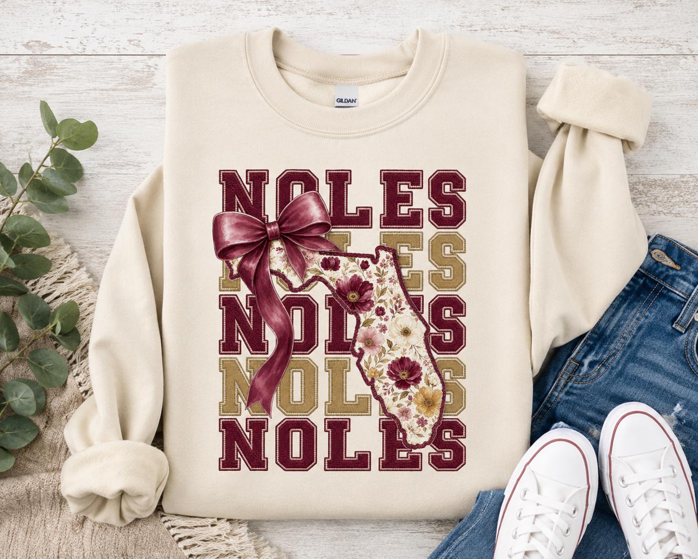 Noles Floral Florida PNG, Garnet Gold Football Graphic (Digital Download)