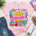 Kindergarten Teacher PNG, Back to School Design, School Supplies Art (Digital Download)