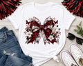 Georgia Bulldogs Coquette Bow PNG, Red Black Football Mom Design (Digital Download)