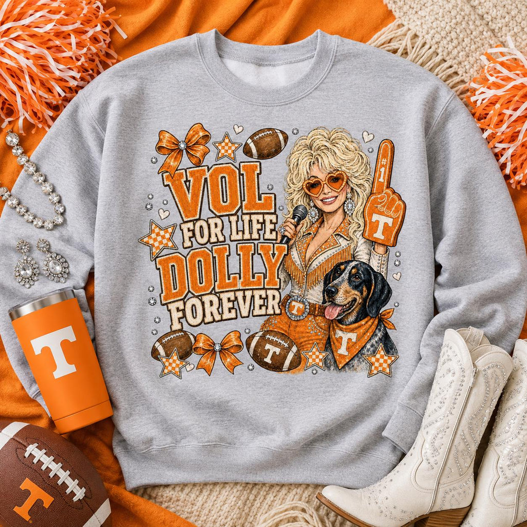 Dolly Vols PNG, Vol for Life Dolly Forever, Tennessee Football PNG, Orange Game Day Sublimation Download
