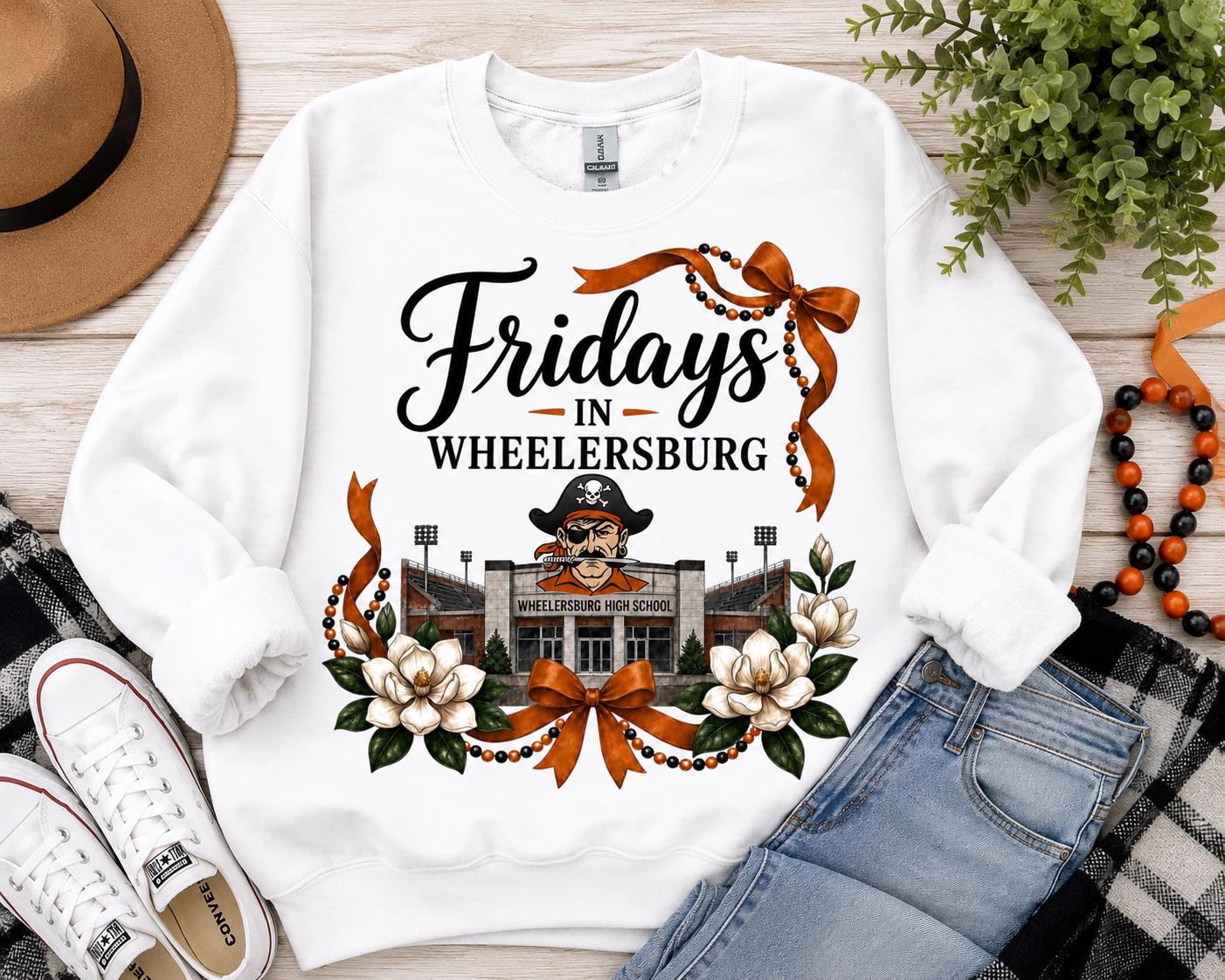 Wheelersburg Pirates Football PNG, Game Day Sublimation Design (Digital Download)