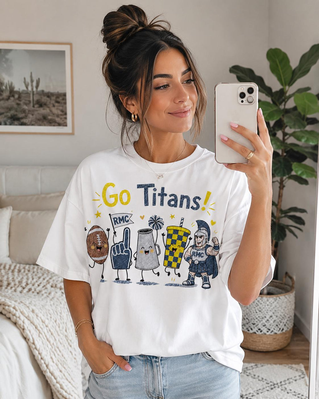 Go Titans Football Shirt, RMC School Spirit Game Day Tee