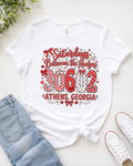 Athens Georgia Game Day PNG, Red Coquette Football Sublimation Design (Digital Download)