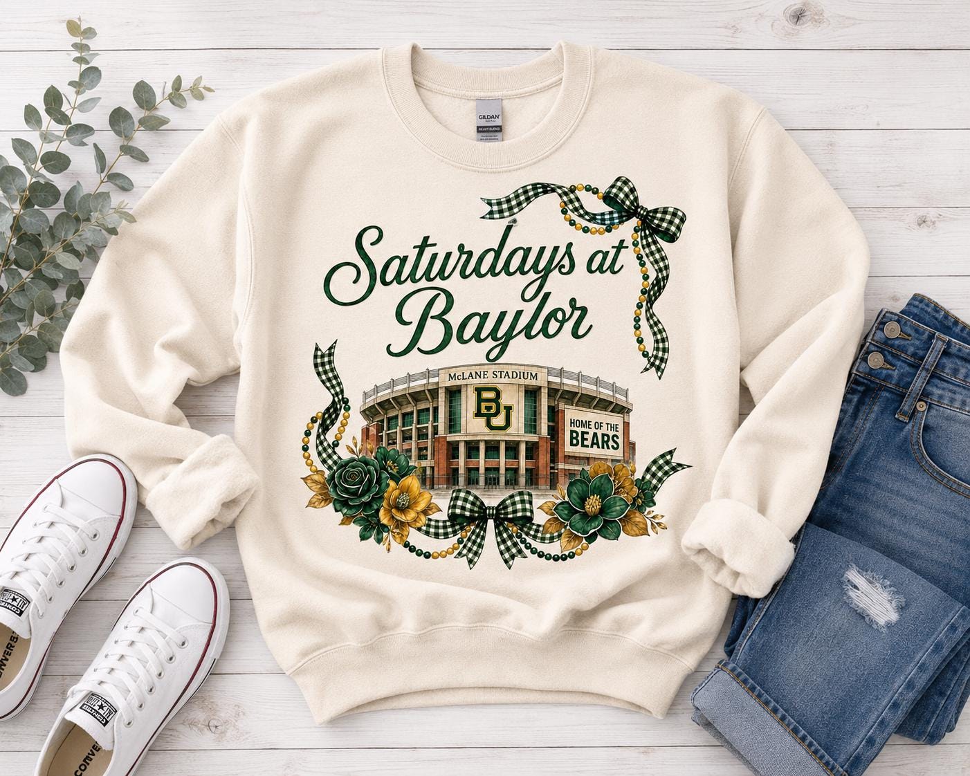 Baylor Bears Football PNG | McLane Stadium Game Day Shirt Design (Digital Download)