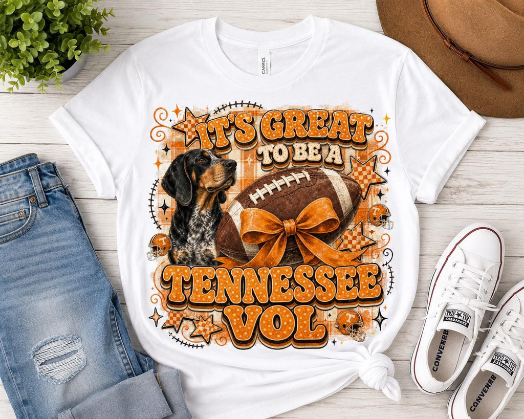 Tennessee Vols Football Dog Design | Retro Game Day PNG (Digital Download)