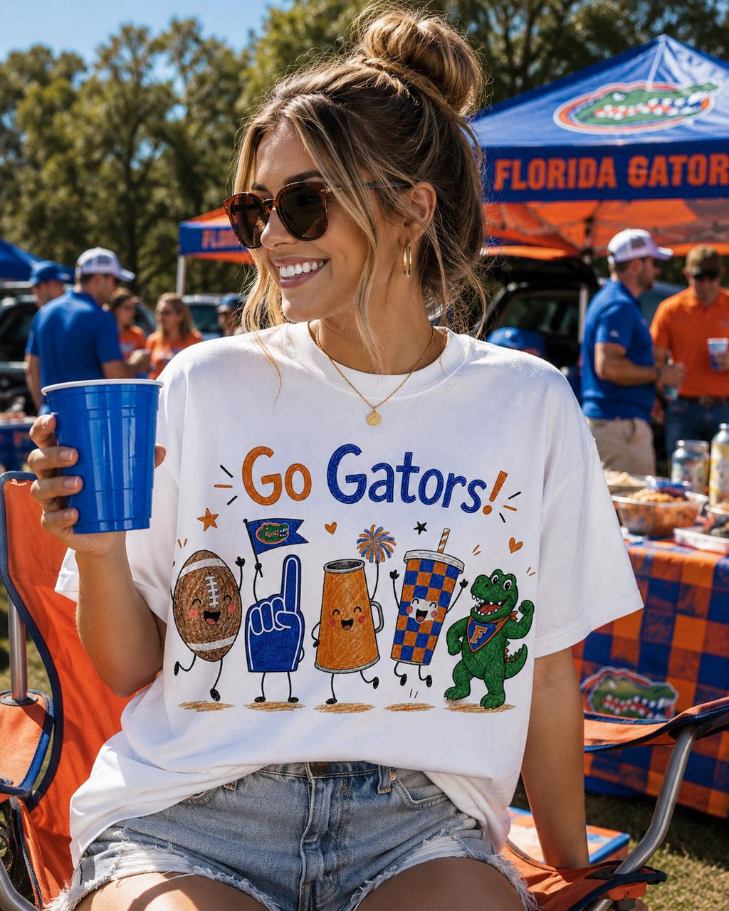 Go Gators PNG, Florida Football Mascot Game Day Design (Digital Download)