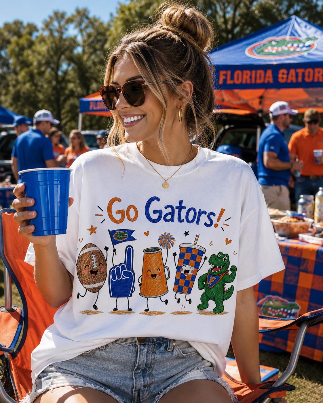 Go Gators PNG, Florida Football Mascot Game Day Design (Digital Download)