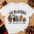 Go Blazers PNG, Football Mascot Design, Red Gold School Spirit Graphic, Game Day Sublimation Download, Blazers Shirt PNG