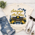 Saturdays in Ann Arbor PNG | Michigan Stadium Floral Design (Digital Download)